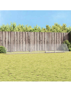 Gabbia per polli Argento 650 x 100 x 85 cm Acciaio zincato