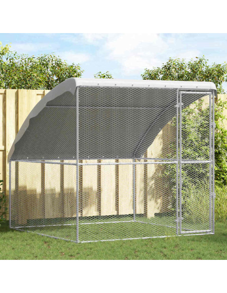 Gabbia per polli Argento 2 x 2 x 2 m Acciaio zincato