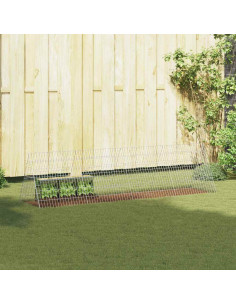 Gabbia per Conigli Argento 650 x 55 x 55 cm Acciaio zincato