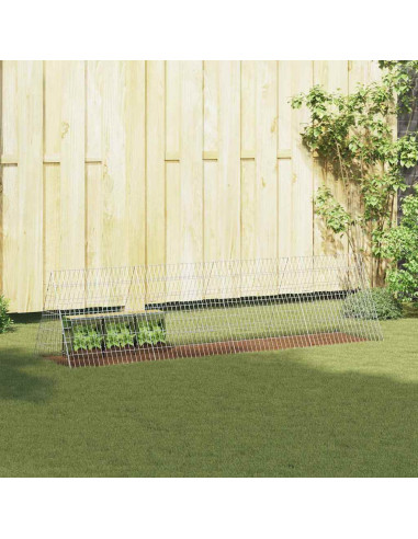 Gabbia per Conigli Argento 650 x 55 x 55 cm Acciaio zincato