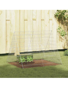 Gabbia per Conigli Argento 215 x 100 x 85 cm Acciaio zincato