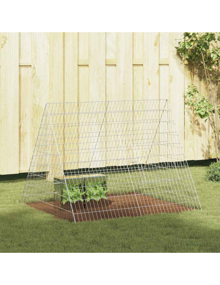 Gabbia per Conigli Argento 215 x 100 x 85 cm Acciaio zincato
