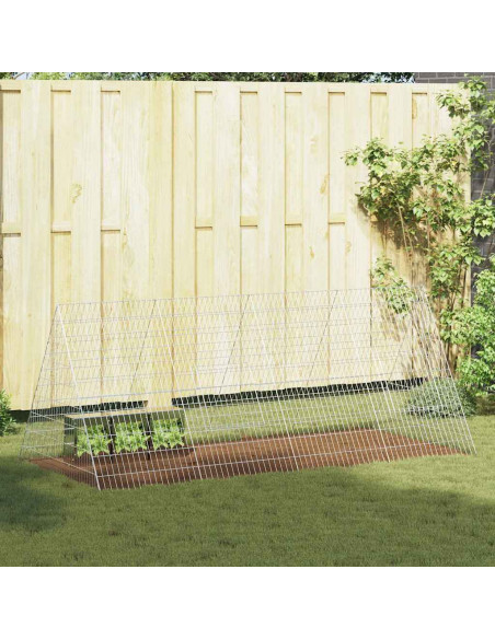 Gabbia per Conigli Argento 215 x 100 x 85 cm Acciaio zincato