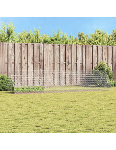 Gabbia per Conigli Argento 215 x 100 x 85 cm Acciaio zincato