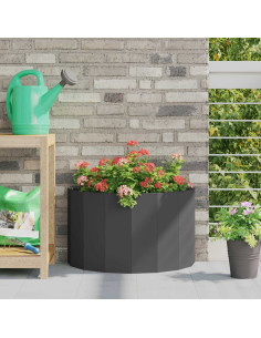 Fioriera Nero 60 x 30 x 35 cm Acciaio