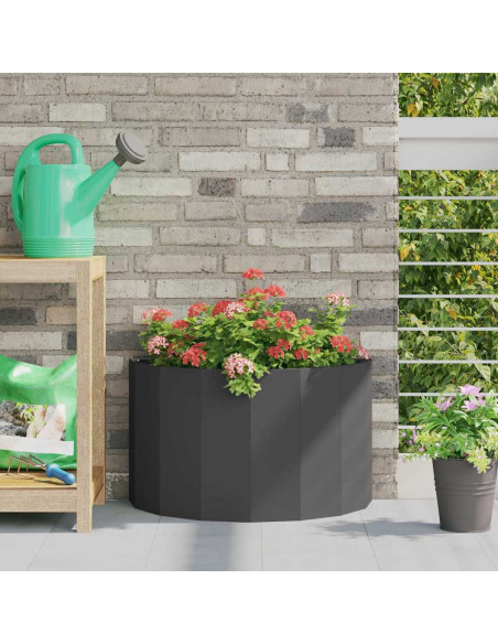 Fioriera Nero 60 x 30 x 35 cm Acciaio