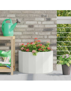 Fioriera Bianco 60 x 30 x 35 cm Acciaio