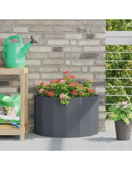 Fioriera Antracite 60 x 30 x 35 cm Acciaio