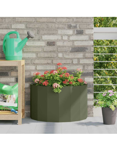 Fioriera Verde oliva 60 x 30 x 35 cm Acciaio