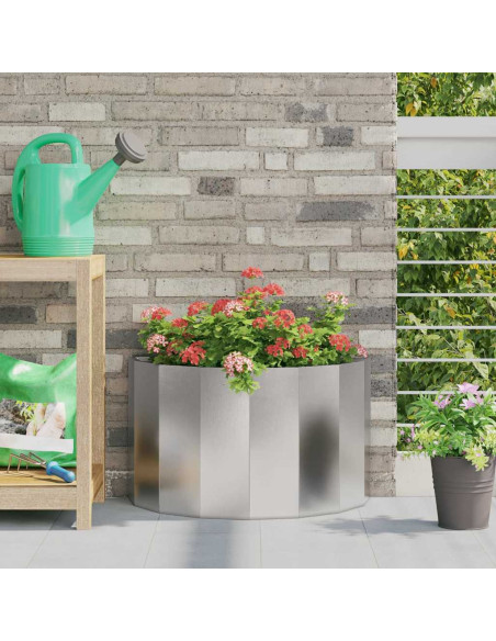 Fioriera Argento 60 x 30 x 35 cm Acciaio inossidabile