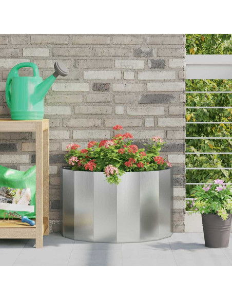 Fioriera Argento 60 x 30 x 35 cm Acciaio zincato