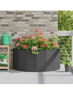 Fioriera Nero 120 x 60 x 50 cm Acciaio