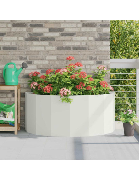 Fioriera Bianco 120 x 60 x 50 cm Acciaio