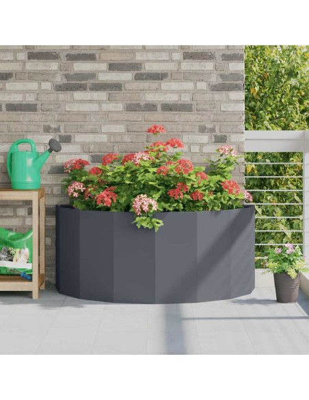 Fioriera Antracite 120 x 60 x 50 cm Acciaio