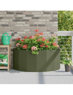 Fioriera Verde oliva 120 x 60 x 50 cm Acciaio