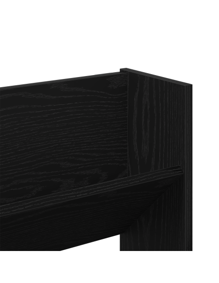 Mobile per scarpe Rovere Nero 85 x 18 x 90 cm Legno multistrato