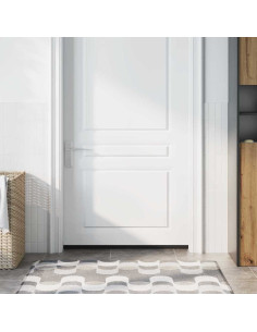 Spazzole per porte a vite 6 pcs Nero 100 cm Lega di alluminio