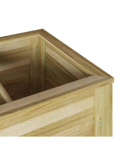 Vaso Alto con lo scaffale Marrone Legno di pino impregnato