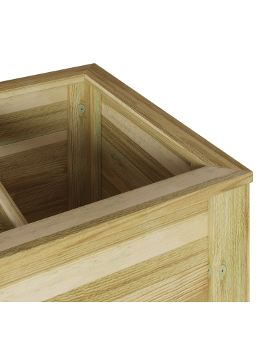Vaso Alto con lo scaffale Marrone Legno di pino impregnato