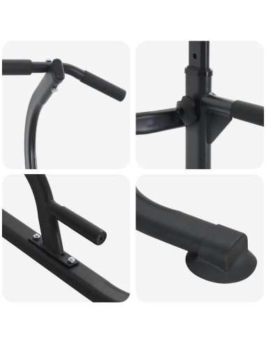 Stazione per dips della torre di potenza Nero 102 x 95 x 210 cm