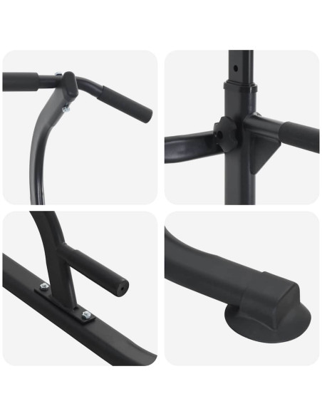 Stazione per dips della torre di potenza Nero 102 x 95 x 210 cm