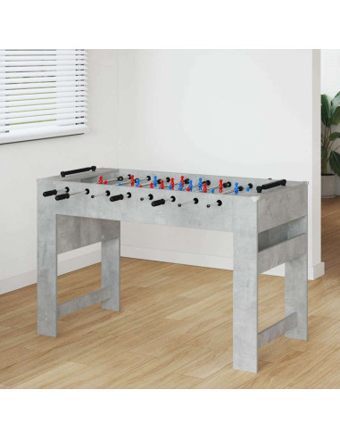 Tavolo da Foosball Grigio cemento 125 x 60,5 x 80 cm