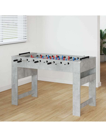 Tavolo da Foosball Grigio cemento 125 x 60,5 x 80 cm