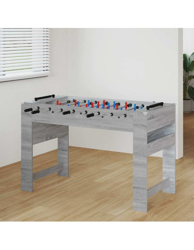 Tavolo da Foosball Grigio Sonoma 125 x 60,5 x 80 cm