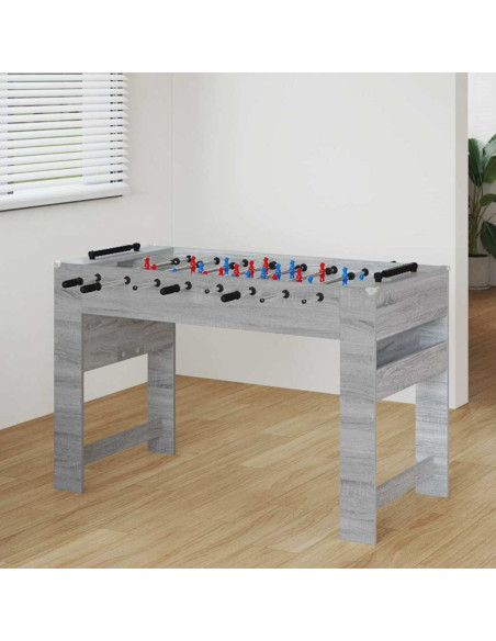 Tavolo da Foosball Grigio Sonoma 125 x 60,5 x 80 cm
