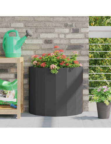 Fioriera Nero 60 x 30 x 50 cm Acciaio