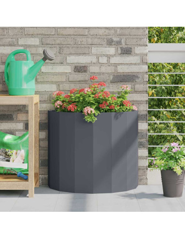 Fioriera Antracite 60 x 30 x 50 cm Acciaio