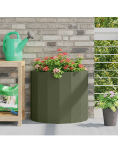 Fioriera Verde oliva 60 x 30 x 50 cm Acciaio