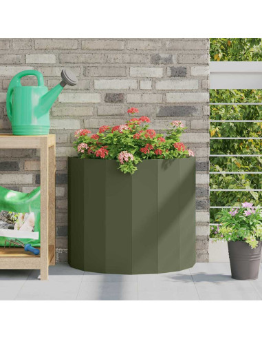 Fioriera Verde oliva 60 x 30 x 50 cm Acciaio