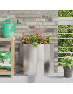 Fioriera Argento 60 x 30 x 50 cm Acciaio inossidabile