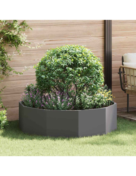 Fioriera Nero 120 x 120 x 35 cm Acciaio