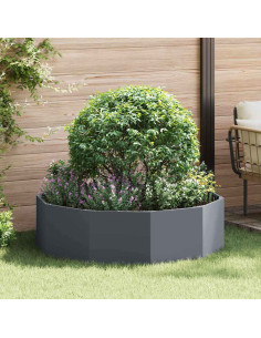 Fioriera Antracite 120 x 120 x 35 cm Acciaio