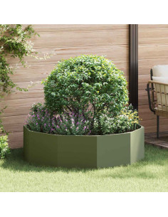 Fioriera Verde oliva 120 x 120 x 35 cm Acciaio