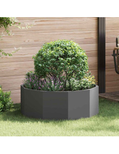 Fioriera Nero 90 x 90 x 35 cm Acciaio