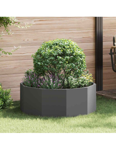 Fioriera Nero 90 x 90 x 35 cm Acciaio