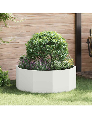 Fioriera Bianco 90 x 90 x 35 cm Acciaio