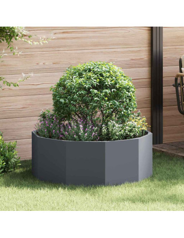 Fioriera Antracite 90 x 90 x 35 cm Acciaio