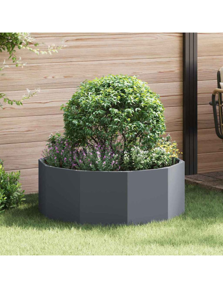 Fioriera Antracite 90 x 90 x 35 cm Acciaio