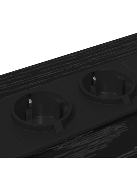 Armadio da Notte con cassetto 2 pcs Rovere Nero 42 x 41 x 56 cm