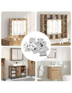 Supporto per Specchio 340 pcs Nichel 35 x 30 x 8,3 mm Acciaio