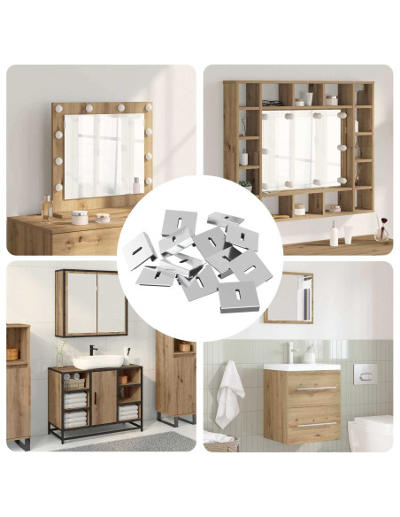 Supporto per Specchio 340 pcs Nichel 35 x 30 x 8,3 mm Acciaio