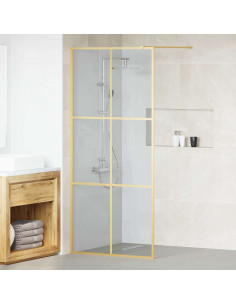 Parete Doccia Walk-in Oro 90 x 195 cm vetro temperato