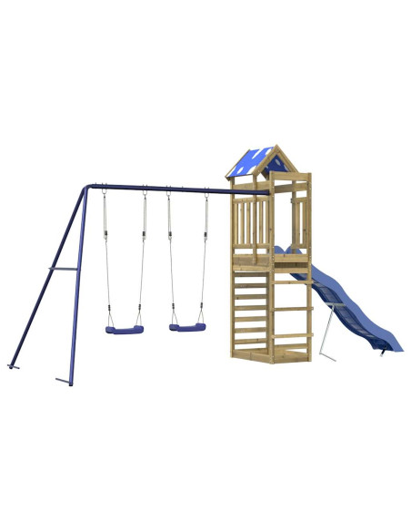 Set da Gioco da Esterno in Legno di Pino Impregnato