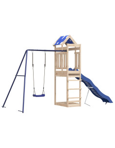 Set da Gioco da Esterno in Legno Massello di Pino