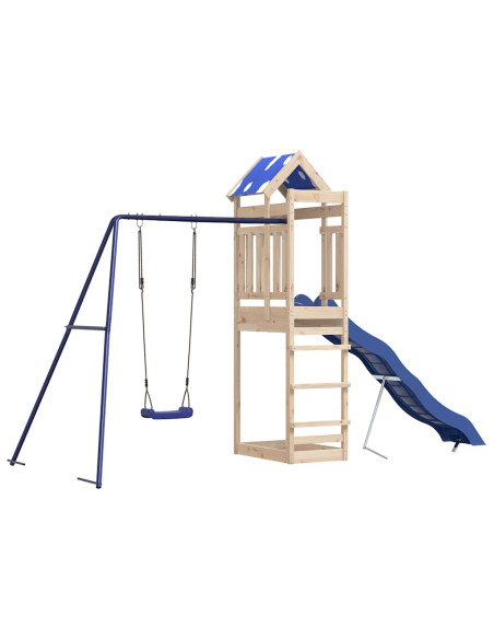 Set da Gioco da Esterno in Legno Massello di Pino