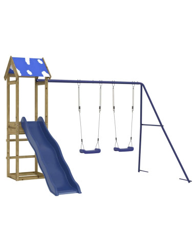 Set da Gioco da Esterno in Legno di Pino Impregnato